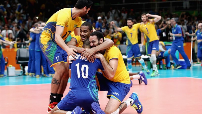 Otro júbilo brasileño y continental fue proporcionado por el voleibol masculino.