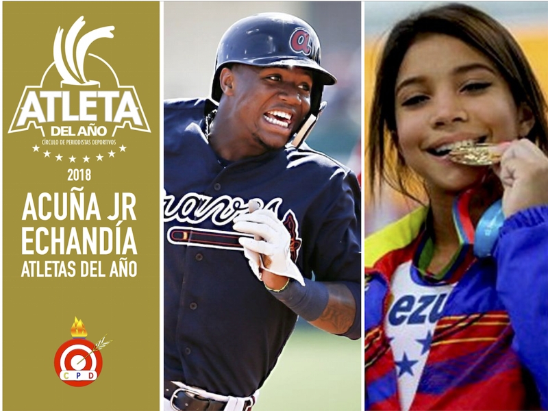 Ronald Acuña y Katherine Echandia, atletas del año en Venezuela