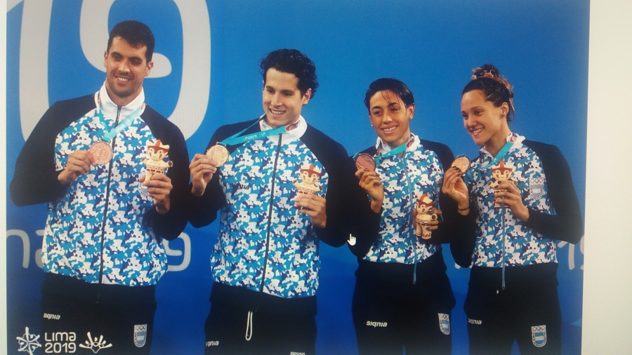 Podio anecdótico: Argentina logra  el bronce en natación mixta