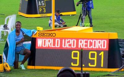 Letsile Tebogo impuso récord mundial en los 100 metros y ganó con picardía