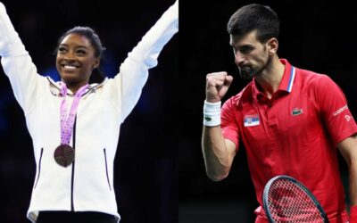 Simone Biles y Novak Djokovic elegidos campeones del año AIPS